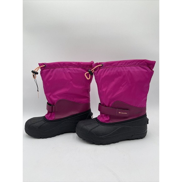 NWOB Columbia Youth Unisex Powderbug Forty, Wild Fuchsia/Bright Nectar Size 7 - Picture 3 of 6